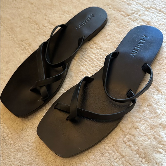 A Emery Colby Leather Sandals Black size 41 - Picture 5 of 7